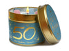 Lily-flame Happy 50th Birthday Candle Tin