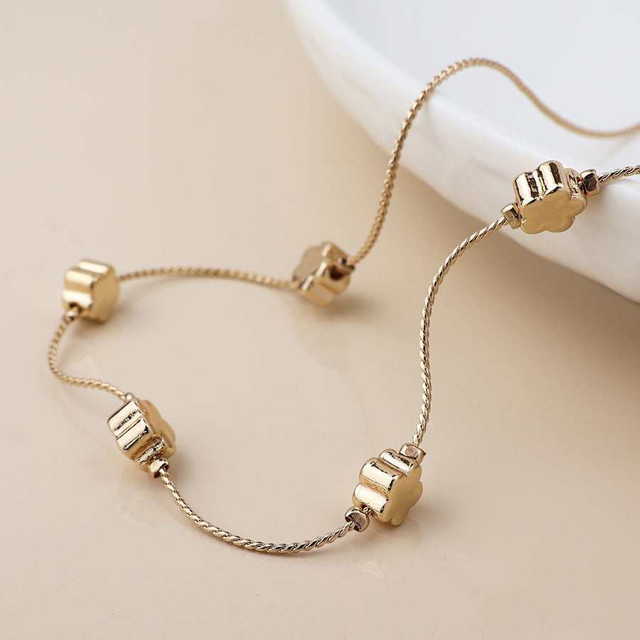 POM Golden Flower Station Necklace - More Than Just a Gift | Narborough Hall