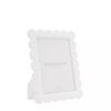 Impressions White Flower Shaped Rectangle Photo Frame - 5" x 7"
