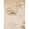 Amore Set of 2 Heart Shaped Martini Glasses