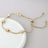 POM Golden Snake Chain & Stars Adjustable Bracelet