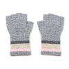 Grey, Pink & Beige Fingerless Gloves
