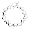 Sterling Silver Puffed Heart T-Bar Bracelet