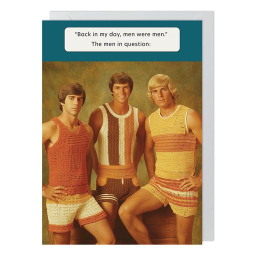 Back in a Jiffy Men Card