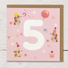 Ginger Betty By Numbers Age 5 Card