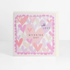 Pink Hearts Wedding Day Card