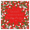 White Berries Red Merry Christmas Card