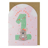Peaches & Cream You're 1 Today Birthday Card