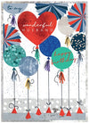Cobalt Wonderful Husband Birthday Card