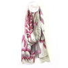POM Silky Ecru, Mauve & Pink Coral Print Recycled Yarn Scarf