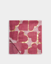 Katie Loxton Heart Printed Raspberry & Gold Foil Scarf
