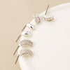 POM Silver Plated Triple Curve Stud Earring Set