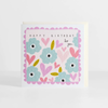 Flowers & Hearts Happy Birthday Card