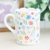 Spring Floral Scalloped Mug