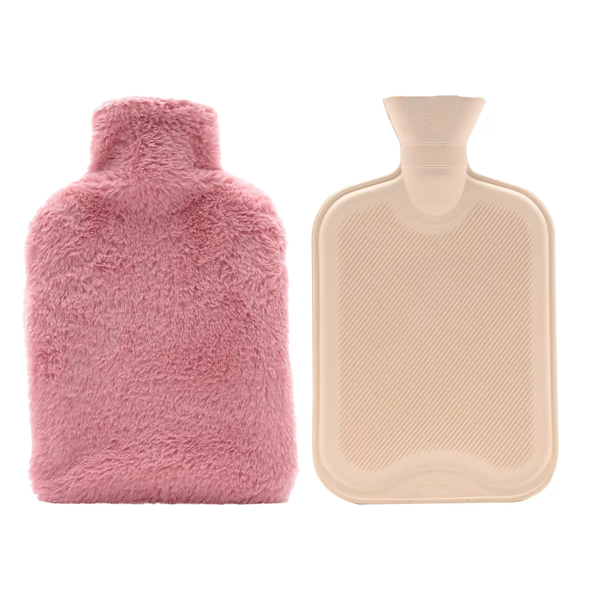 Sophia Layers Soft Faux Fur Hot Water Bottle - Pink
