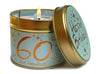 Lily-flame Happy 60th Birthday Candle Tin
