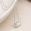 POM Sterling Silver Marquis Opal Necklace