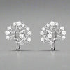 Sterling Silver Tree Of Life Stud Earrings