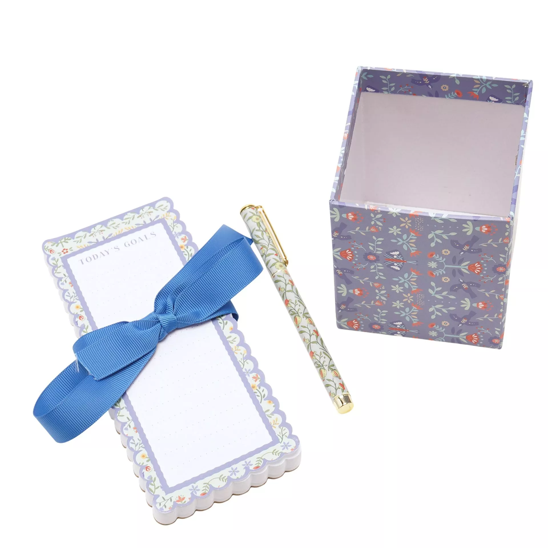 Floral Sophia Lane Pen Pot, Pen & Notebook