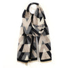 POM Black & Mushroom Mix Chevron Scarfi