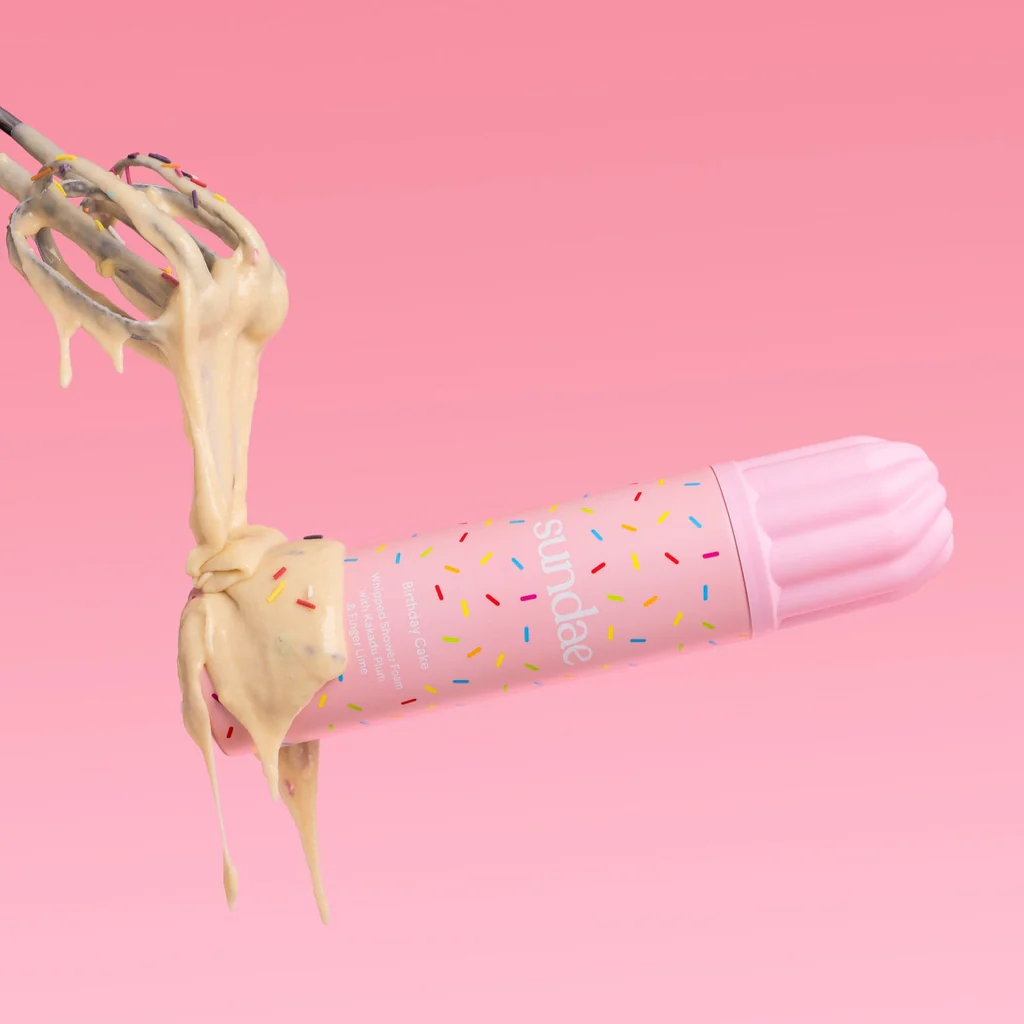 Sundae Whipped Shower Foam Birthday Cake