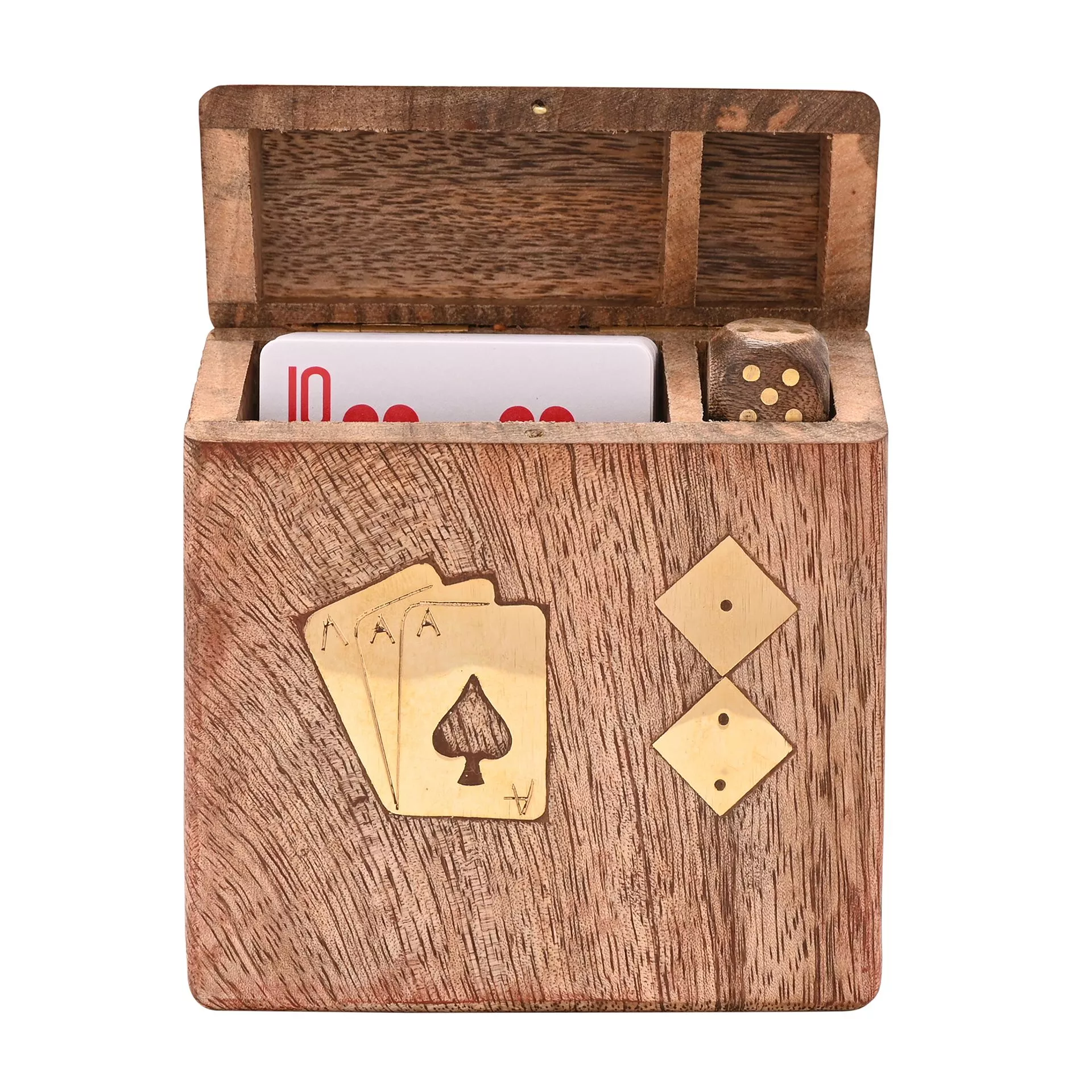 Harvey Makin Playing Cards & Dice in Wooden Box