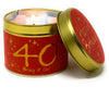 Lily-flame Happy 40th Birthday Candle Tin