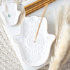 White Hand of Hamsa Incense Holder & Trinket Dish