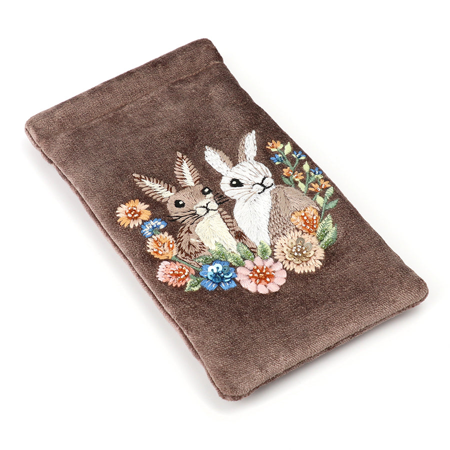 POM Cocoa Velvet Bunnies Glasses Case - More Than Just a Gift | Narborough Hall