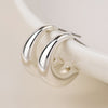 POM Silver Plated Smooth Curve Earrings