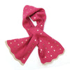 POM Raspberry Red Fine Knit Pull Through Scarf