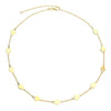 Sterling Silver Gold Plated Multi Heart Necklace