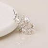POM Silver Plated Crystal Leaf Earrings