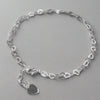Sterling Silver Small Open Hearts Bracelet