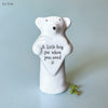 East of India Porcelain Heart Animal - Mouse