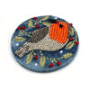 POM Dusky Blue Velvet Compact Mirror - Robin