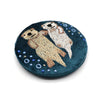 POM Teal Velvet Compact Mirror - Otters