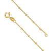 Sterling Silver Gold Plated Satellite Ball Curb Chain Necklace