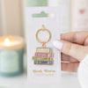 Book Worm Enamel Keyring
