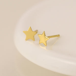 POM Sterling Silver Gold Plated Tiny Star Stud Earrings - More Than Just a Gift | Narborough Hall