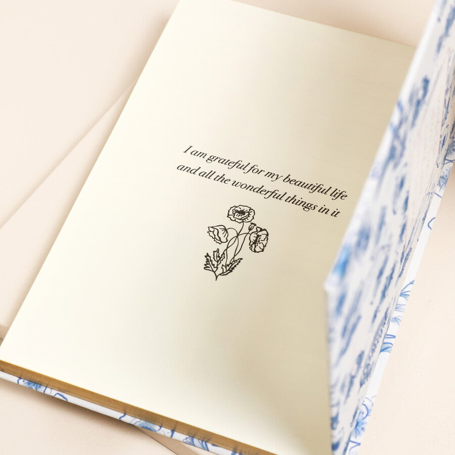 Lisa Angel Blue Wildflower Gratitude Journal