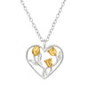 Sterling Silver Heart & Gold Plated Tulip Necklace - More Than Just a Gift | Narborough Hall