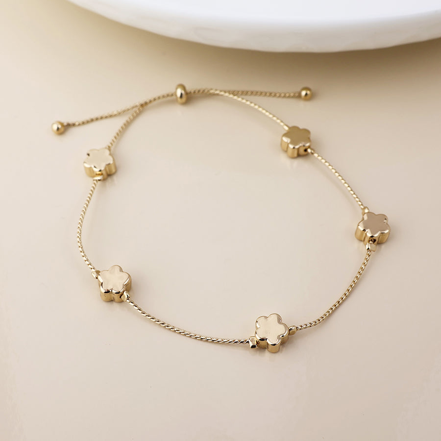 POM Golden Flower Station Bracelet - More Than Just a Gift | Narborough Hall
