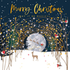 Belly Button Deer & Moon Arch Christmas Card