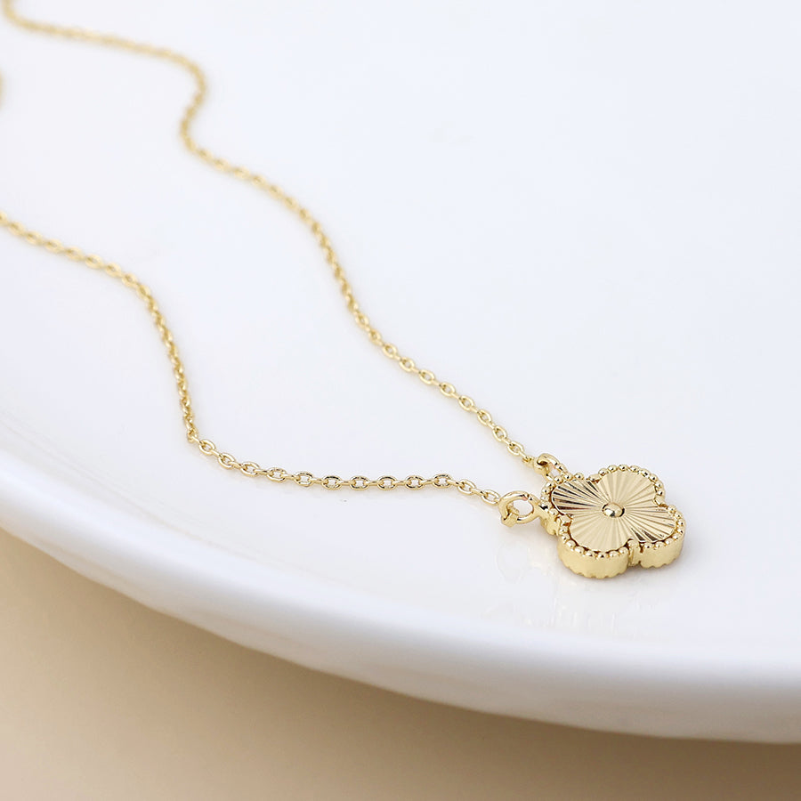 POM Faux Gold Plated Quatrefoil Necklace - More Than Just a Gift | Narborough Hall