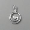 Sterling Silver CZ Centre Swirl Necklace