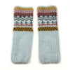 Pale Blue & Mustard Wrist Warmers