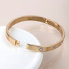 POM Golden Crystal Stars Hinged Bangle