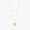 Miramira Sun Pendant Gold Plated Stainless Steel Necklace