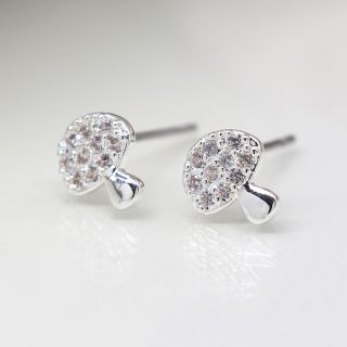 POM Silver Plated Mushroom Earrings